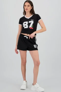 Short corto contraste con estampado