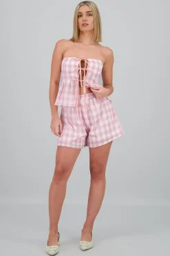 Short cuadros gingham