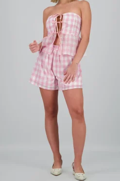 Short cuadros gingham