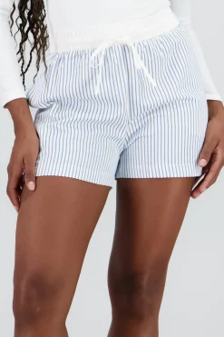 Short mini resorte detalle rayas contraste