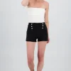 Shorts con botones lisos con pinzas