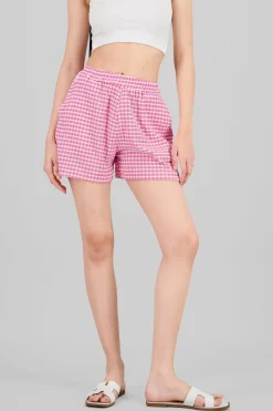 Shorts gingham textura