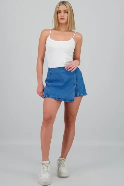 Skort cruce botón