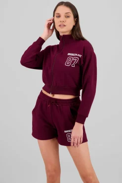 Sudadera brooklyn crop cuello alto