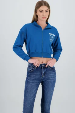 Sudadera brooklyn crop cuello alto