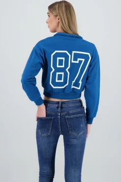 Sudadera brooklyn crop cuello alto