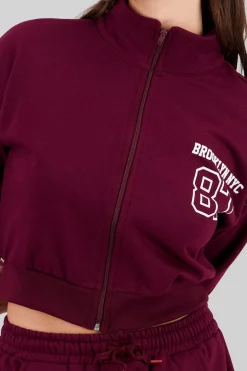 Sudadera brooklyn crop cuello alto