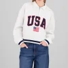 Sudadera contraste USA con cierre