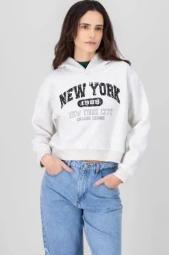 Sudadera corta new york