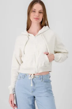 Sudadera cropped con bolsa cargo