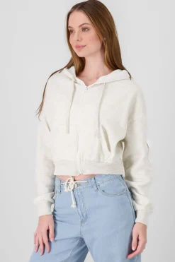 Sudadera cropped con bolsa cargo