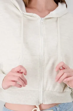 Sudadera cropped con bolsa cargo