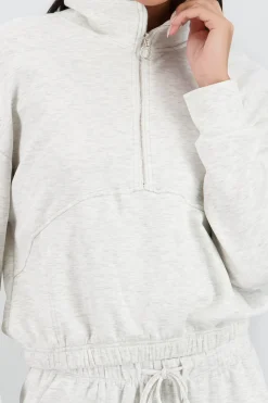 Sudadera cuello alto con cierre