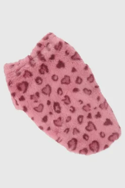 Sudadera fluffy animal print para mascota