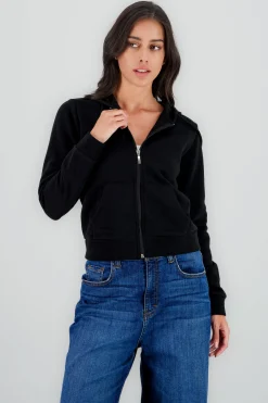 Sudadera larga con cierre