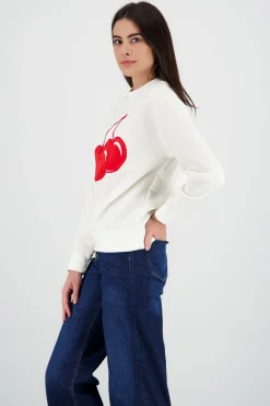 Sudadera oversize cereza textura