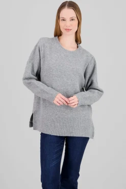 Sueter cuello redondo oversized liso