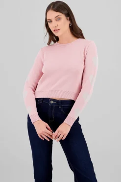 Sueter detalle mangas corazones