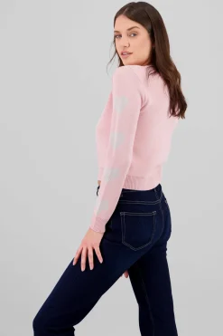 Sueter detalle mangas corazones