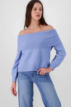 Sueter liso hombros caidos