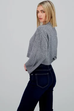 Sueter liso manga larga