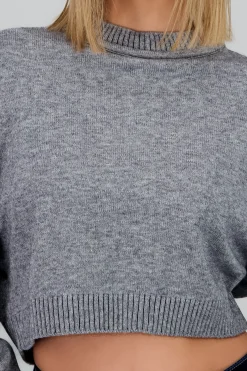 Sueter liso manga larga