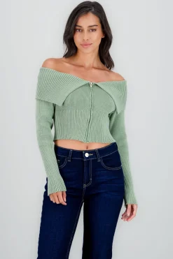 Sueter manga larga cierre