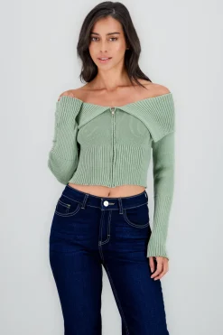 Sueter manga larga cierre