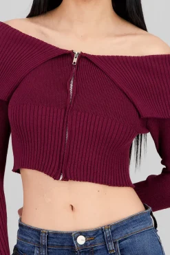 Sueter manga larga cierre