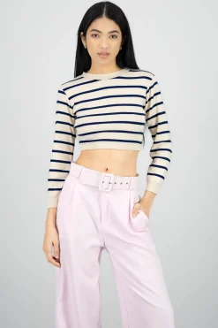 Sueter manga larga rayas delgadas Hyps