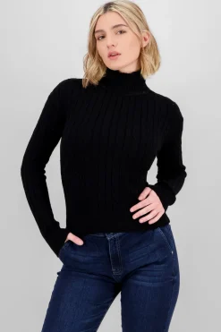 Sueter manga larga tejido cuello