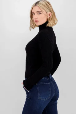 Sueter manga larga tejido cuello