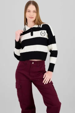 Sueter rayas cuello polo