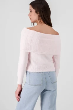 Sueter sin hombros grueso