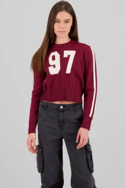 Sueter tejido contraste