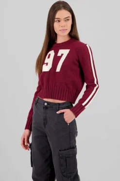 Sueter tejido contraste