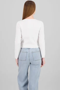 Sueter tejido cuello redondo