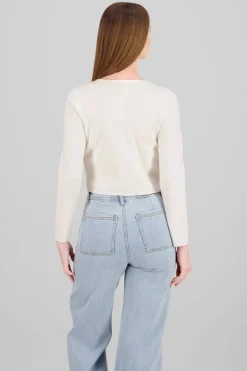 Sueter tejido cuello redondo