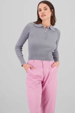 Sueter tejido ligero crop