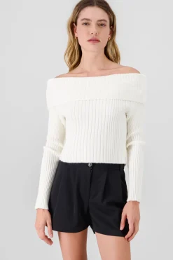 Sueter tejido off shoulder