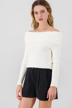 Sueter tejido off shoulder