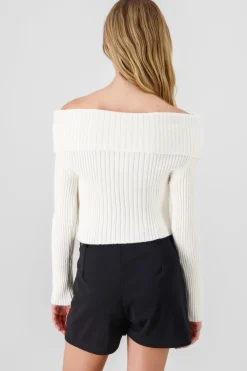 Sueter tejido off shoulder