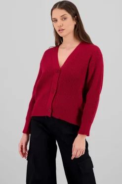 Sueter tipo cardigan con botones