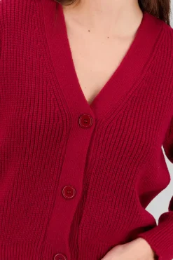 Sueter tipo cardigan con botones