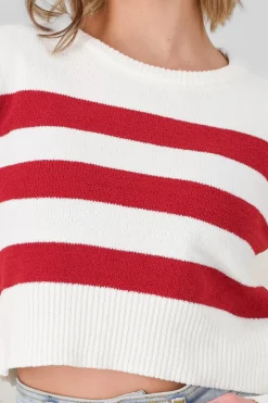 Suéter crop rayas