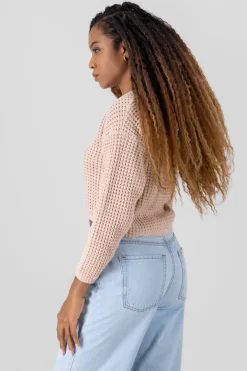 Suéter tejido corto