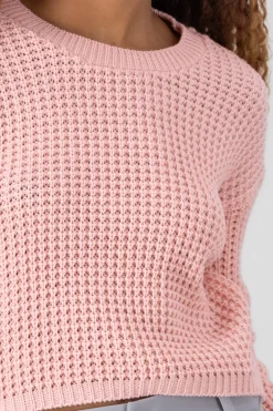 Suéter tejido corto