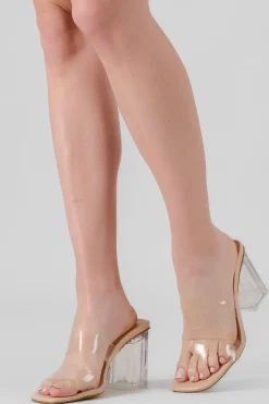 Tacón Bloque Transparente