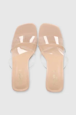 Tacón Bloque Transparente