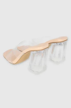 Tacón Bloque Transparente